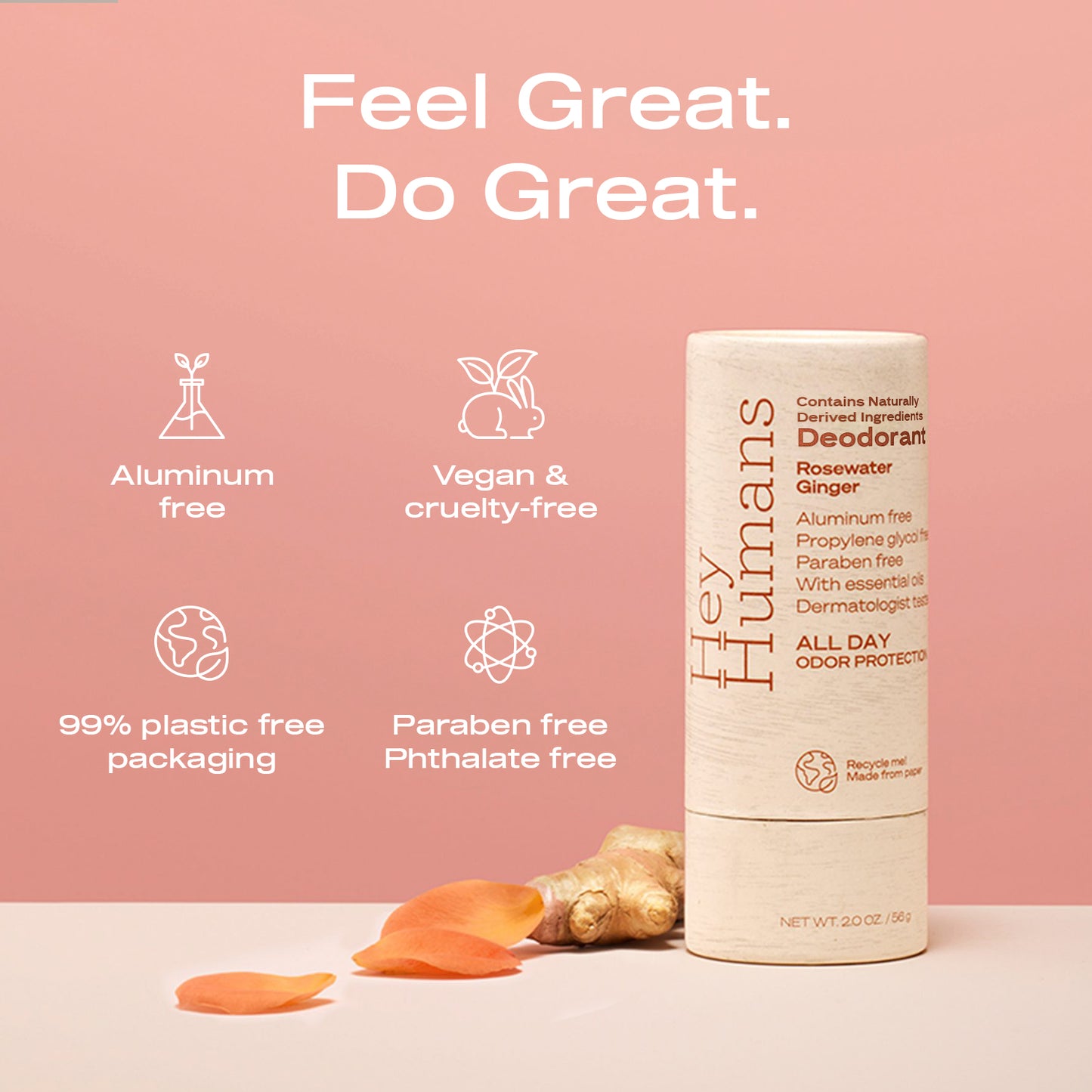 Rosewater Ginger Deodorant